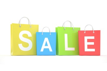 sale written on shopping bag