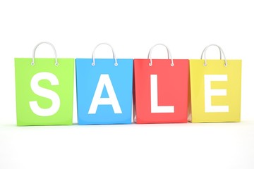 sale written on shopping bag