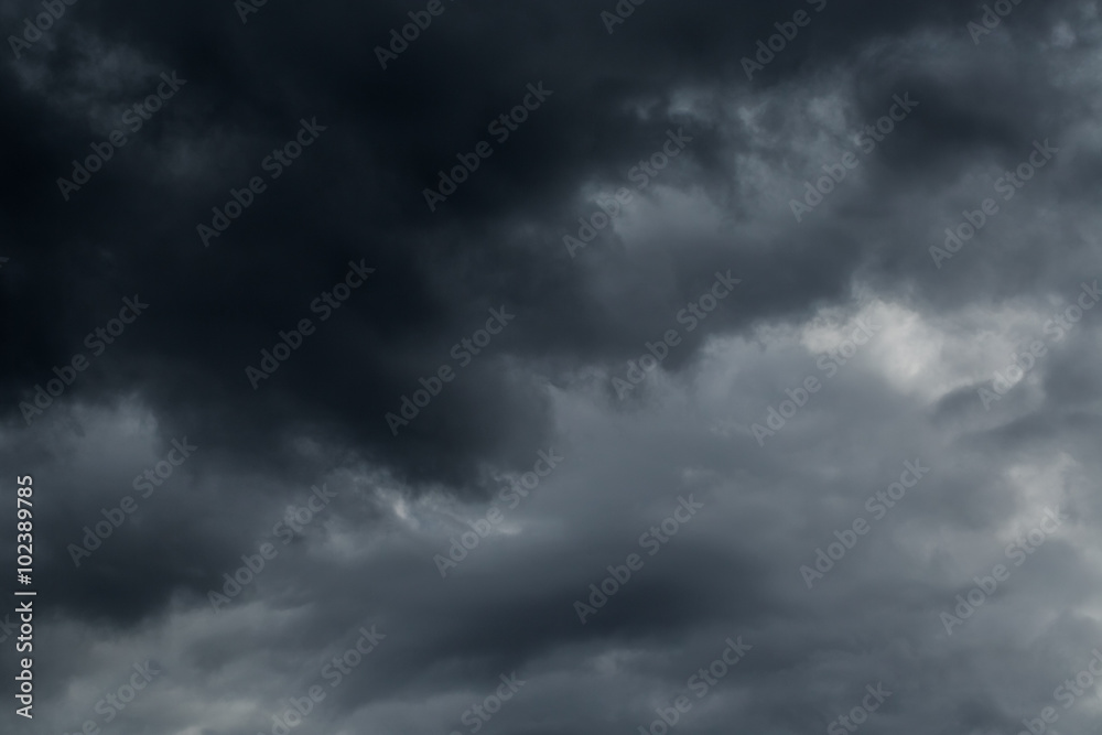 Wall mural dark clouds before a thunder-storm