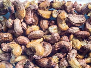 cashew nut roast ancient style, close up