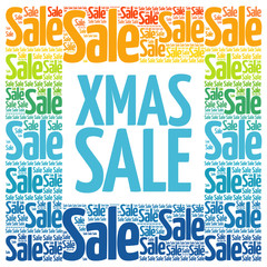 XMAS SALE words cloud, business concept background