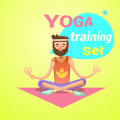 Yoga retro cartoon