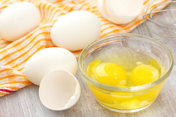 Raw chicken eggs