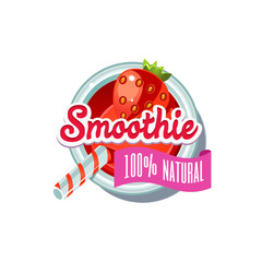 Strawberry Smoothie. Vector Illustration