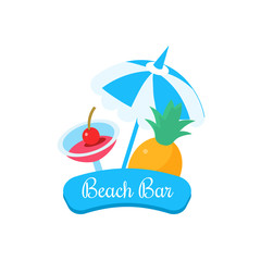 Summer Beach Bar. Vector Illustration