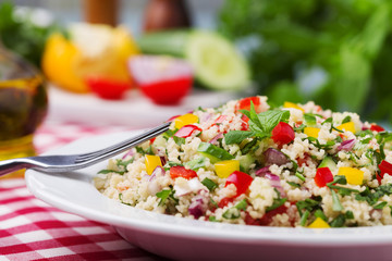 TABBOULEH Salad with cous cous and vegetable.