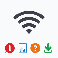 Wifi sign. Wi-fi symbol. Wireless Network.