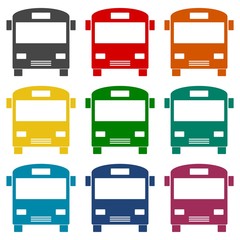 Bus icons set