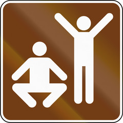 United States MUTCD guide road sign - Gymnastic