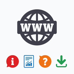 WWW sign icon. World wide web symbol.