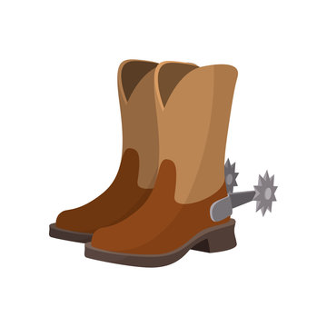 Cowboy boot cartoon icon