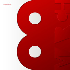 Vector International women's Day day creative card. Background design.