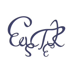 Hand-written word saying Easter