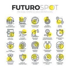 Business Symbols Futuro Spot Icons - obrazy, fototapety, plakaty