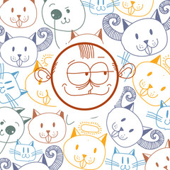 Vector hand drawn cartoon content boy. Education theme graphic d