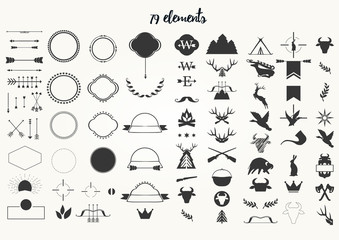 set of elements for logo creation