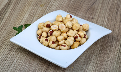 Hazelnuts in the bowl