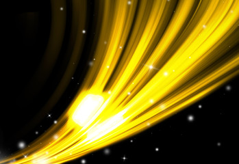 Fototapeta na wymiar Gold motion curves glow sparkle rays lights for background/texture.