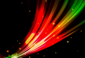Fototapeta na wymiar Colorful motion curves glow sparkle rays lights for background/texture.