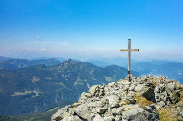 Cross on the top of the peak