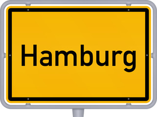 Ortsschild, Hamburg