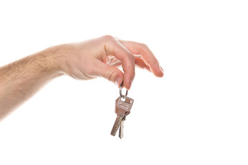 Hand holding keys