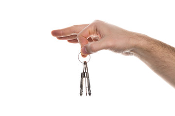 Hand holding keys