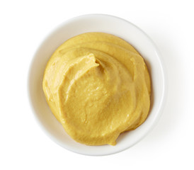 Mustard in round dish