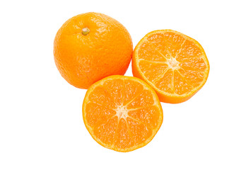 Orange fruit isolated on white background