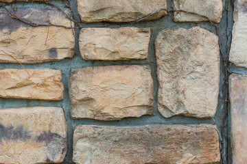 Old stone brick wall texture background.