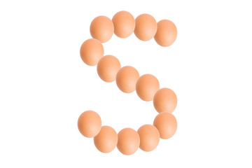 S,Egg alphabet uppercase.