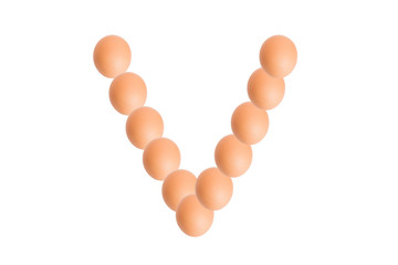 V,Egg alphabet uppercase.