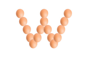 W,Egg alphabet uppercase.