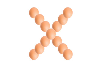X,Egg alphabet uppercase.