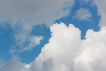 White cloudy with bright sky.