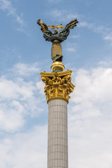 Independence Monument at Independence Square in Kiev, Ukraine