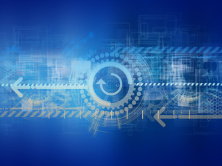 Abstract Blue technology background design
