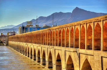 Wall murals Khaju Bridge Allahverdi Khan Bridge (Si-o-seh pol) in Isfahan, Iran