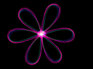 flower drawn gradient lines