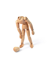 Wooden man lost his head