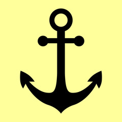 Anchor sign. Flat style icon