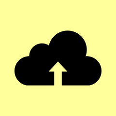 Cloud sign. Flat style icon