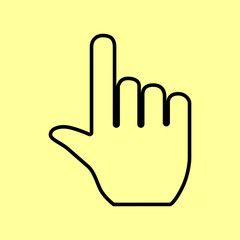 Fototapeta premium Hand sign. Flat style icon