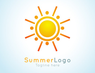 Vector summer logo label. Summer icon.