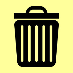 Trash sign. Flat style icon