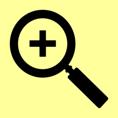 Fototapeta premium Zoom sign. Flat style icon