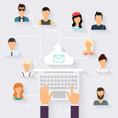 Running campaign, email advertising, direct digital marketing. E