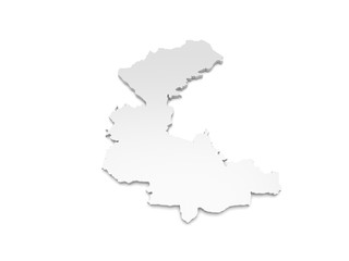 Fototapeta premium 3D Karte Sachsen-Anhalt - Anhalt Bitterfeld