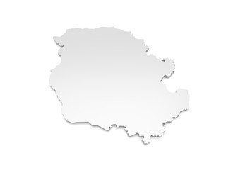 Fototapeta premium 3D Karte Sachsen-Anhalt - Harz