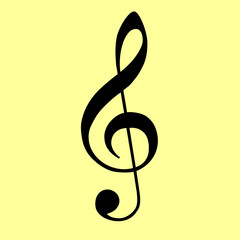 Music violine clef sign